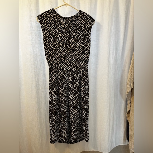 Lauren by Ralph Lauren, black and white, faux wrap dress - Picture 7 of 9